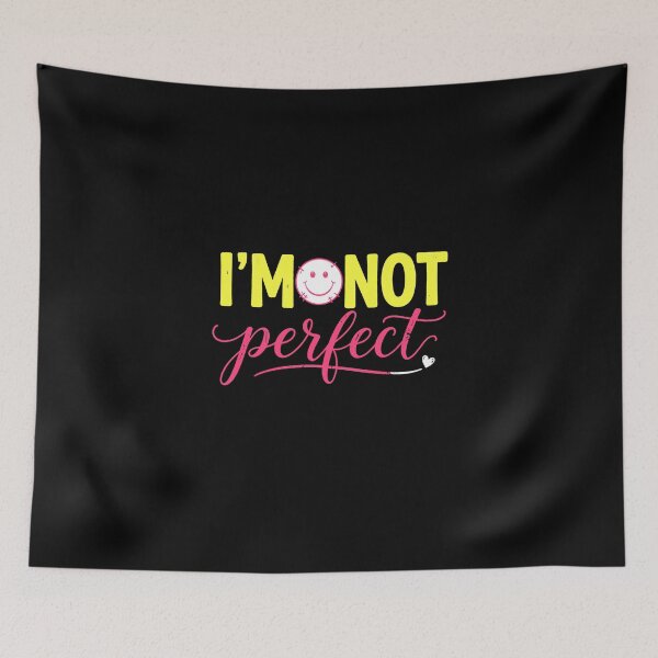Item preview, I'm Not Perfect Happy Face T-Shirt Aesthetic Self-Love designed and sold by AstronautMerch.