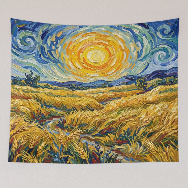 Item preview, The Intense Golden Sun over the Vibrant Wheat Field designed and sold by Mente Creativa.