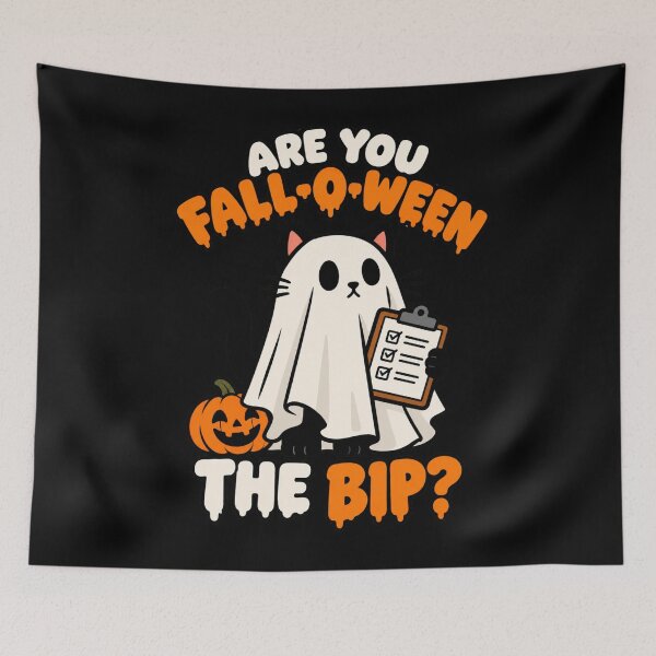 Item preview, Are You Fall-O-Ween The BIP Cute Ghost Cat Halloween ABA Therapist designed and sold by VibeOffline Studio.