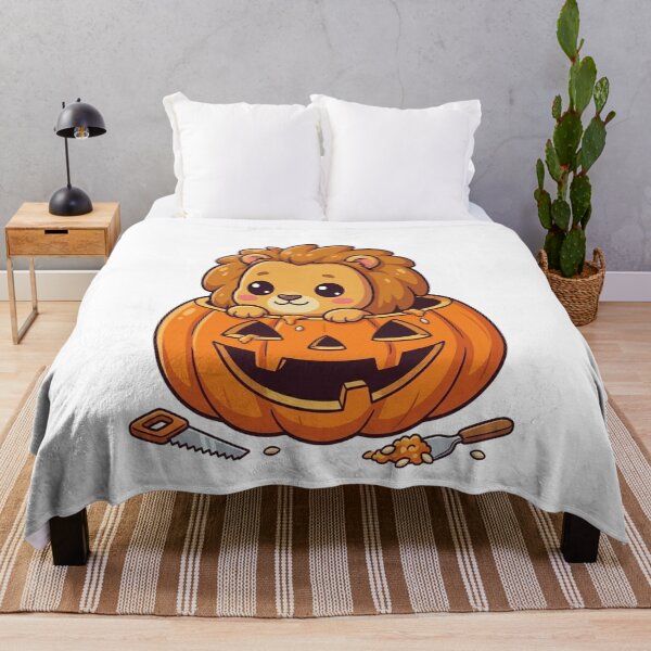 Item preview, Cute Lion Inside Carved Pumpkin designed and sold by Ella_Sketch.