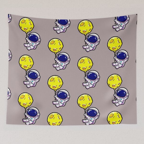 Item preview, Cute Kawaii Astronaut Moon Balloon Space T-Shirt for Kids designed and sold by AstronautMerch.
