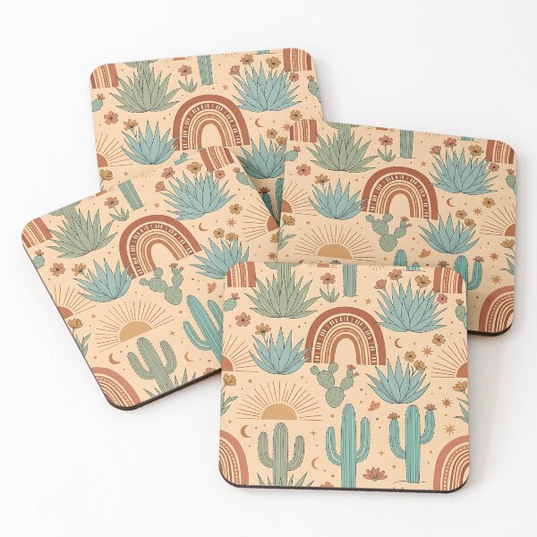 Item preview, Southwestern Desert Cactus Boho Seamless Pattern designed and sold by wallpapersarts.