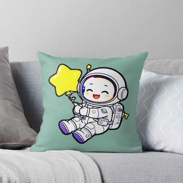 Aperçu de l'œuvre T-shirt astronaute étoile ballon jaune kawaii espace joyeux créée et vendue par AstronautMerch.