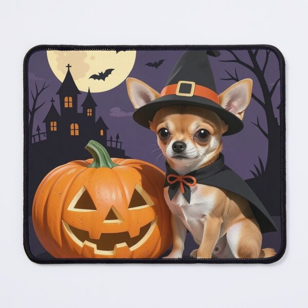 Item preview, Wizard Chihuahua Spooky Haunted Castle Halloween designed and sold by Oddlycuteart .