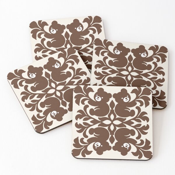 Item preview, Brown Bear Quilt Pattern Cute Teddy Bears designed and sold by Small Kine Prints.