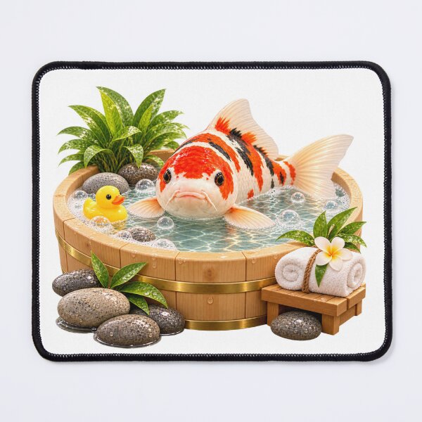 Item preview, Playful Koi Carp Bathtub designed and sold by Sillytoe.