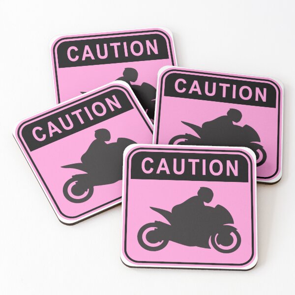 Item preview, CAUTION! Biker Sticker designed and sold by foxtailvintage.