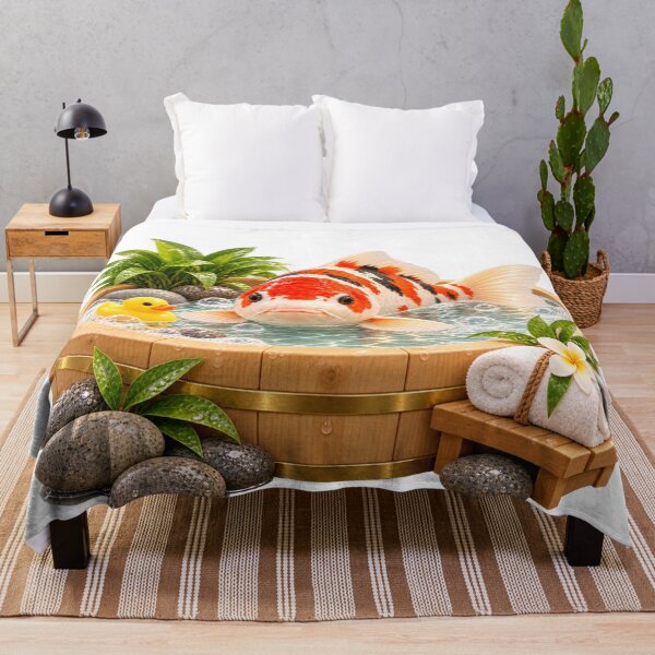Item preview, Playful Koi Carp Bathtub designed and sold by Sillytoe.