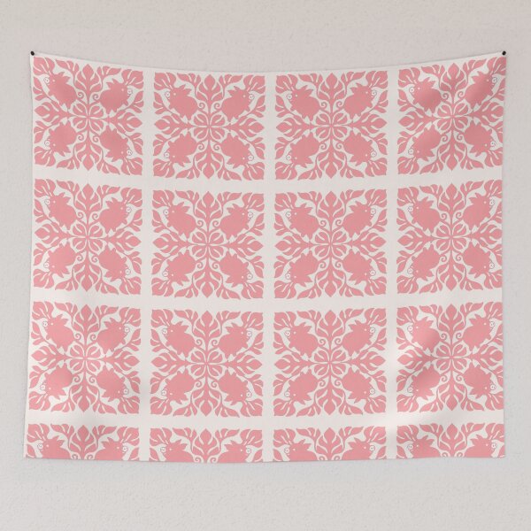 Item preview, Cute Pink Pig Quilt Pattern designed and sold by Small Kine Prints.