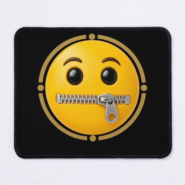 Item preview, Funny Keep Your Mouth Shut Smiley Face designed and sold by freshwear design.