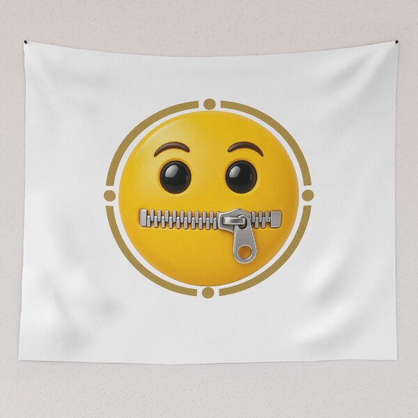 Item preview, Funny Keep Your Mouth Shut Smiley Face  designed and sold by freshwear design.