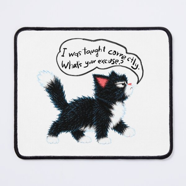Item preview, Funny Cat Cartoon – English Teacher Humor designed and sold by TrueWoven Studio.