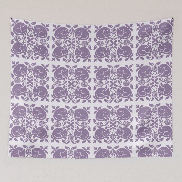 Item preview, Sleeping Cats and Yarn Quilt Pattern designed and sold by Small Kine Prints.