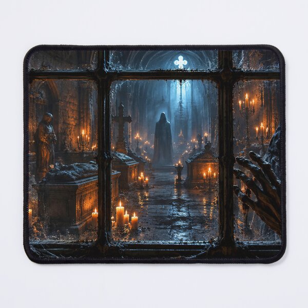 Item preview, Haunted Cathedral Interior and skeleton at Halloween Night designed and sold by 4Seasons.
