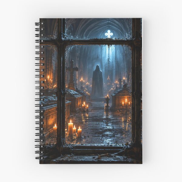 Item preview, Haunted Cathedral Interior and skeleton at Halloween Night designed and sold by 4Seasons.