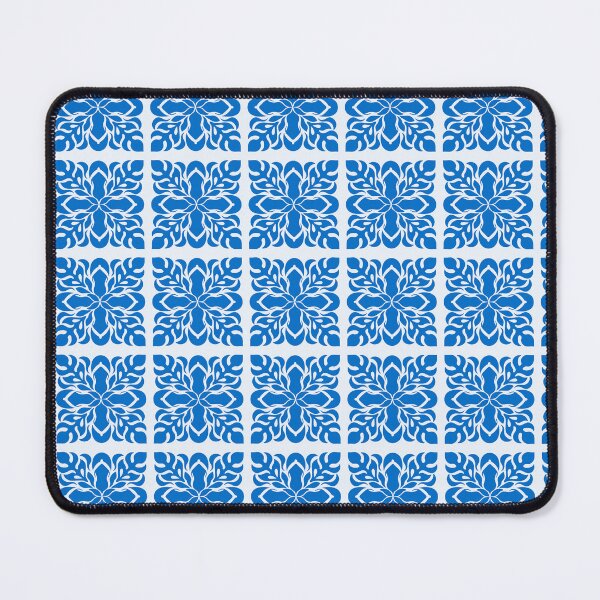 Item preview, Blue Hawaiian Quilt Pattern Tropical Leaves designed and sold by Small Kine Prints.