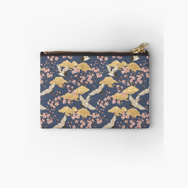 Artikelvorschau, Japanese Cranes And Sakura Cherry Blossoms entworfen und verkauft von wallpapersarts.