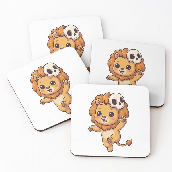 Item preview, Cute Lion Wearing Skull Mask designed and sold by Ella_Sketch.