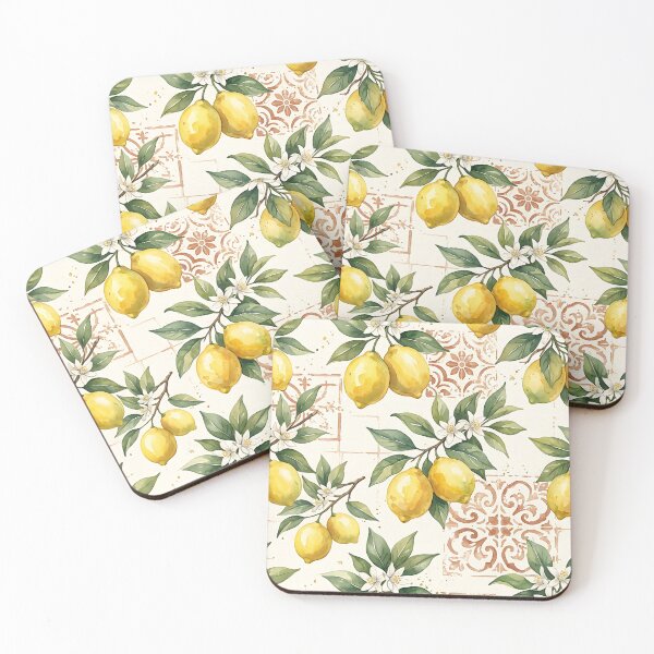 Item preview, Mediterranean Sicilian Lemon Grove Seamless Pattern designed and sold by wallpapersarts.