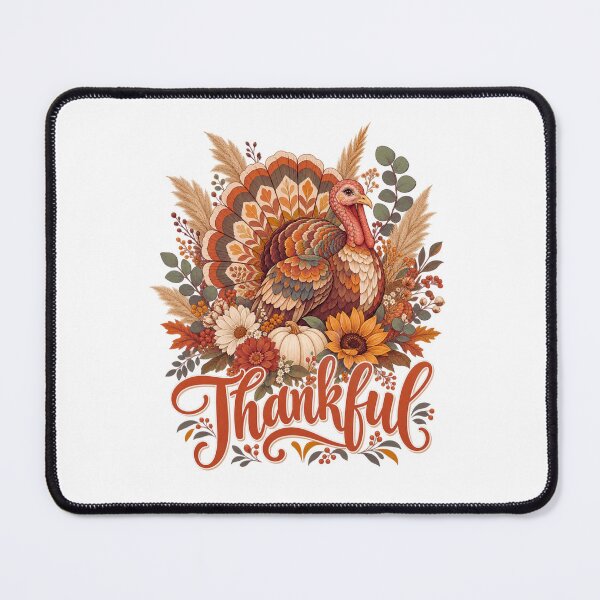 Item preview, Thankful Autumn Turkey Floral Harvest designed and sold by LuveraxArt.