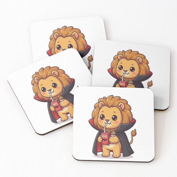 Item preview, Cute Vampire Lion Drinking Juice designed and sold by Ella_Sketch.