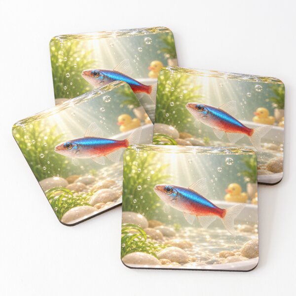 Item preview, Whimsical Neon Tetra Bathtub designed and sold by Sillytoe.