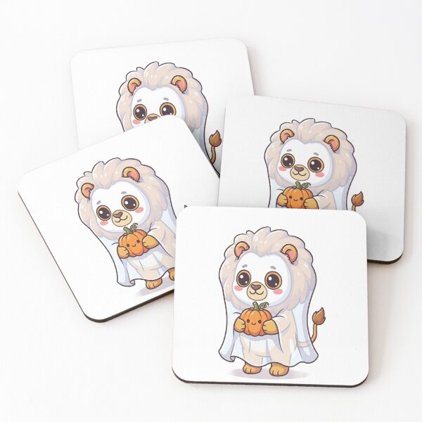 Item preview, Cute Ghost Lion Holding Pumpkin designed and sold by Ella_Sketch.