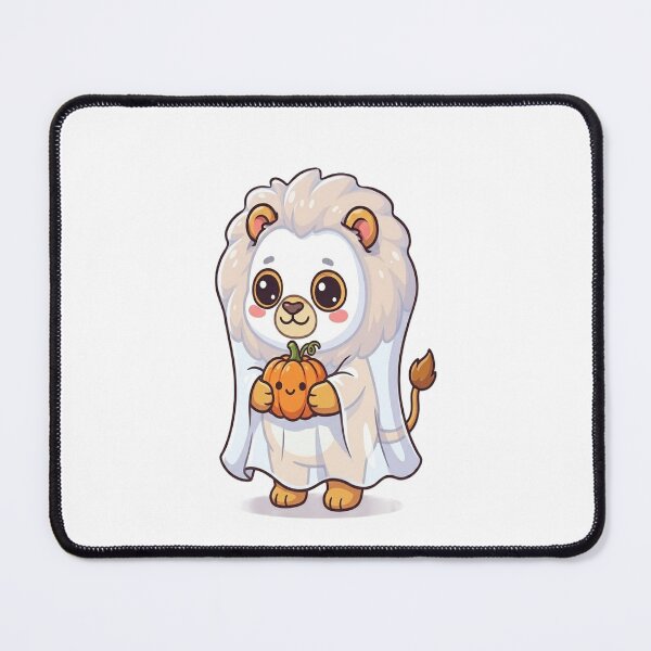 Item preview, Cute Ghost Lion Holding Pumpkin designed and sold by Ella_Sketch.
