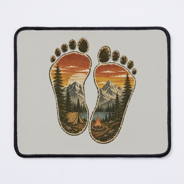 Item preview, Bigfoot Footprints Hiking in The Nature designed and sold by MalwasBasket.