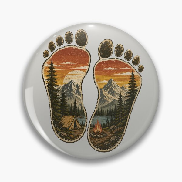 Item preview, Bigfoot Footprints Hiking in The Nature designed and sold by MalwasBasket.