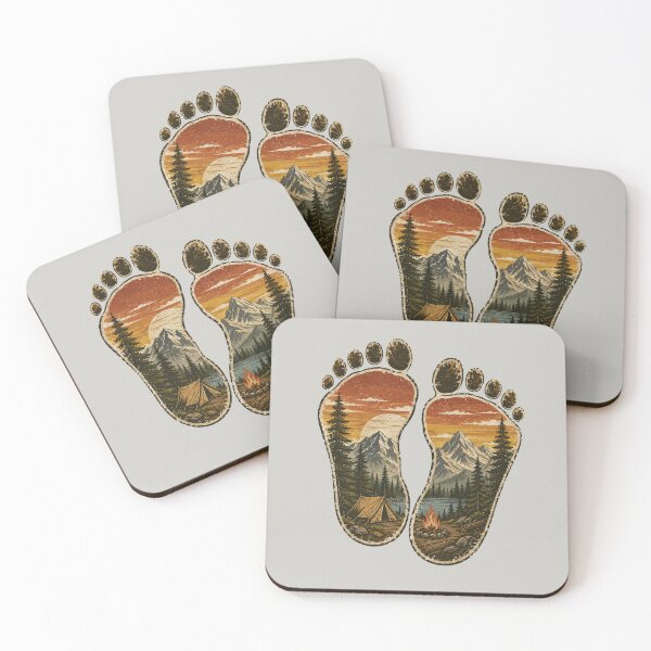 Item preview, Bigfoot Footprints Hiking in The Nature designed and sold by MalwasBasket.