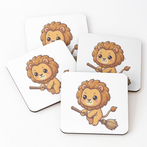 Item preview, Cute Lion Riding Flying Broomstick designed and sold by Ella_Sketch.