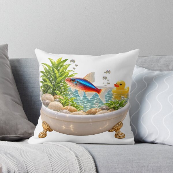 Item preview, Colorful Neon Tetra Bathtub designed and sold by Sillytoe.