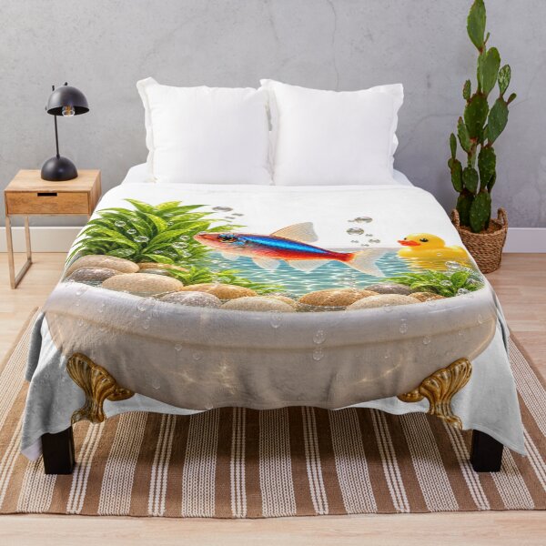 Item preview, Colorful Neon Tetra Bathtub designed and sold by Sillytoe.