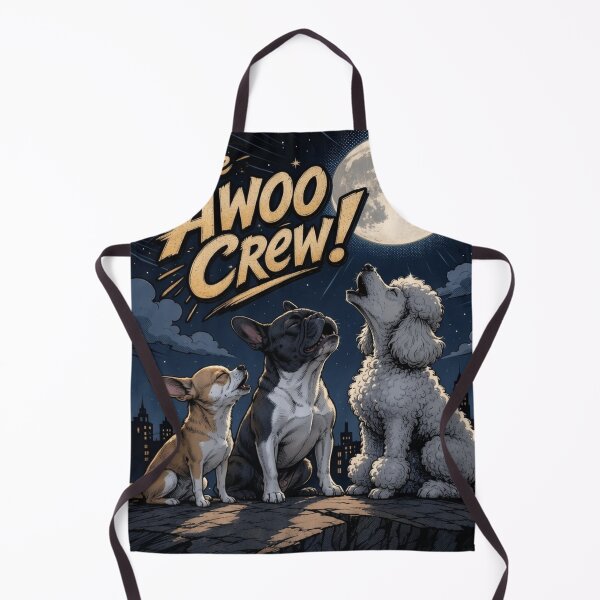 Item preview, The Awoo Crew Funny Comic Dogs Howling At Moon designed and sold by Oddlycuteart .