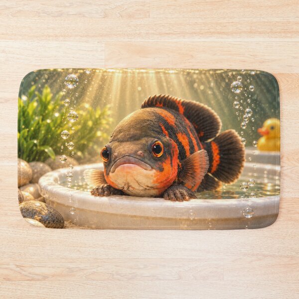 Item preview, Relaxing Oscar Fish Bathtub designed and sold by Sillytoe.
