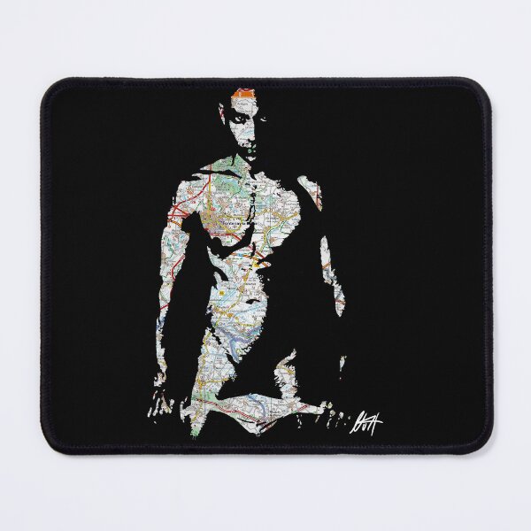 Item preview, Toned Asian Gay Twink Pulling Down Underwear Map Art By NLMKArtStudio designed and sold by NLMKArtStudio.