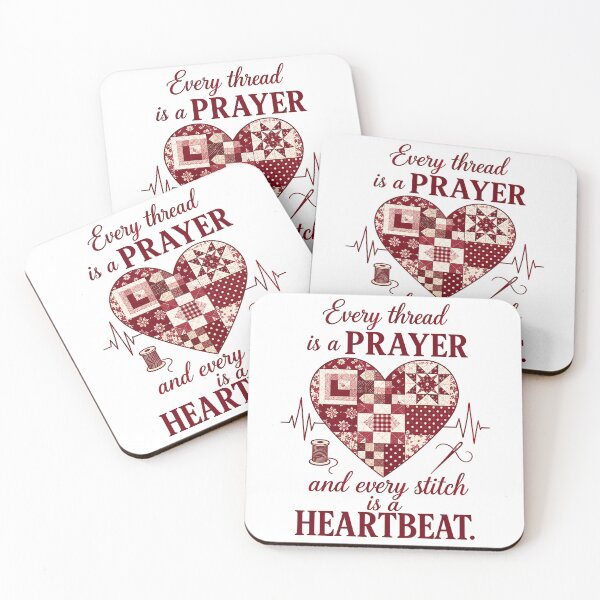 Item preview, Quilting Every Thread Is A Prayer Heartbeat designed and sold by justinhmorton.