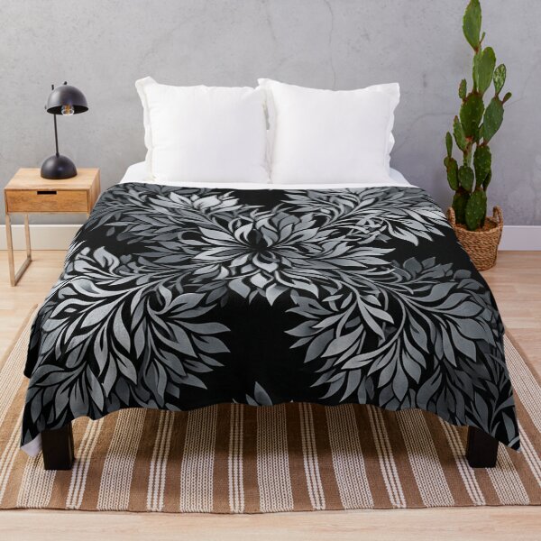 Item preview, Dark Floral Silver Leaves Seamless Ornament designed and sold by Owcomm.
