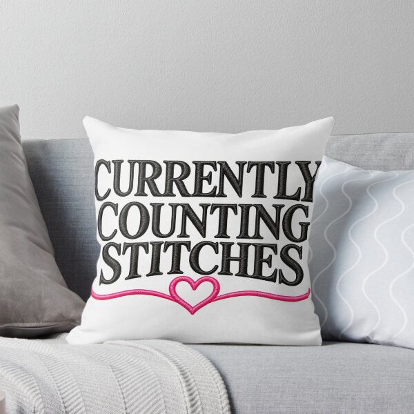 Item preview, Currently Counting Stitches – Funny Needlepoint, Cross Stitch and Embroidery Design designed and sold by RG3D Project .
