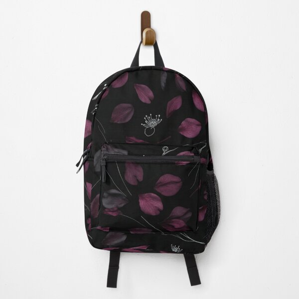Item preview, Dark Plum Botanical Falling Petals Pattern designed and sold by Owcomm.