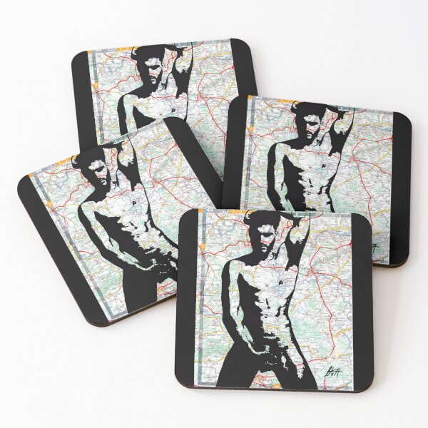 Item preview, Young Slim Toned Queer Twink Dick In Hand Map Art By NLMKArtStudio designed and sold by NLMKArtStudio.