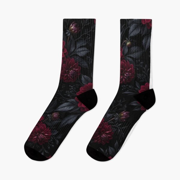 Item preview, Dark Moody Burgundy Dahlia Floral Seamless Pattern designed and sold by Owcomm.