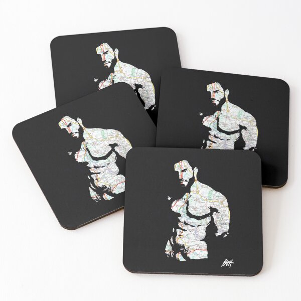 Item preview, Big Muscled Smooth Daddy With Beard Map Art By NLMKArtStudio designed and sold by NLMKArtStudio.
