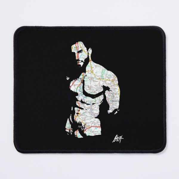 Item preview, Big Muscled Smooth Daddy With Beard Map Art By NLMKArtStudio designed and sold by NLMKArtStudio.