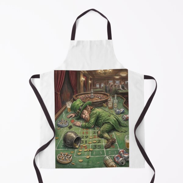 Item preview,  Happy St. Patrick’s Day - Drunk Leprechaun at the Roulette Table designed and sold by matteflor.