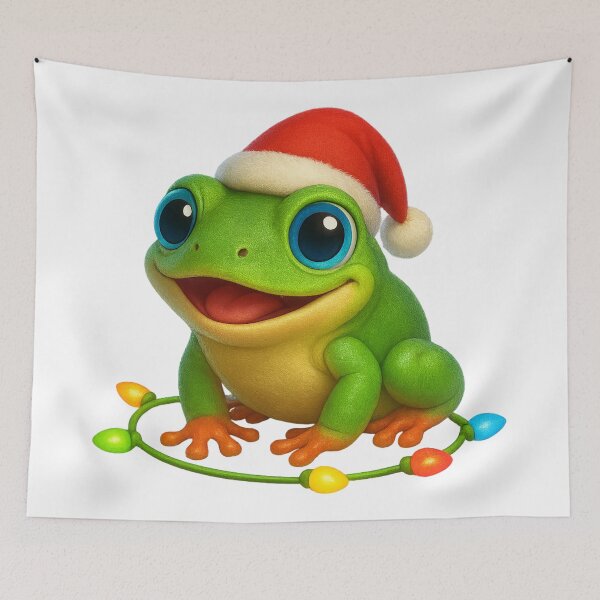 Item preview, Joyful Tree Frog Christmas designed and sold by Sillytoe.