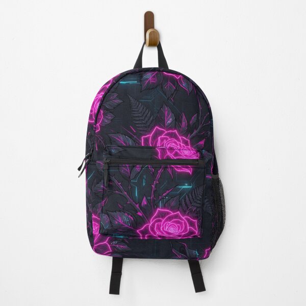 Item preview, Luminous Cyberpunk Pink Neon Rose Pattern designed and sold by Owcomm.