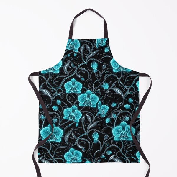 Item preview, Luminous Cyan Glowing Orchid Floral Pattern designed and sold by Owcomm.
