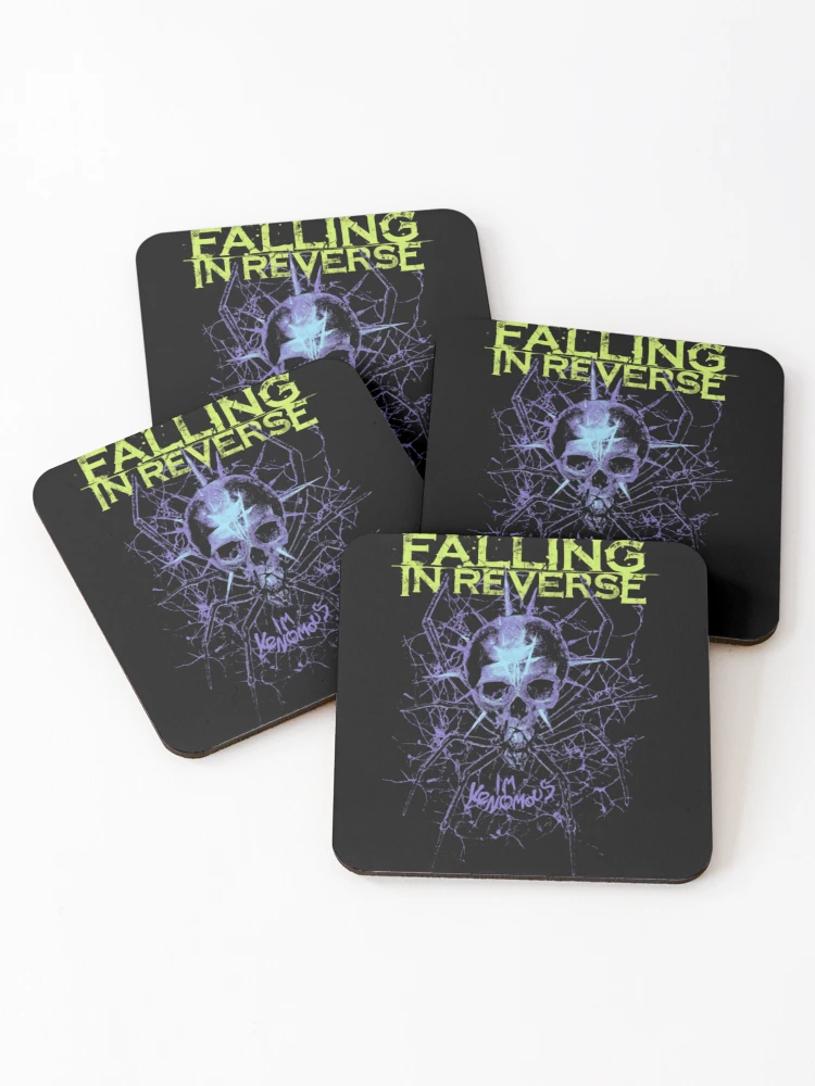 Thumbnail 1 of 5, Coasters (Set of 4), Falling In Reverse Classic designed and sold by vodevinfrogart.